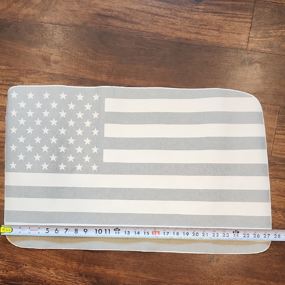 Black& White American Flag Window Sticker